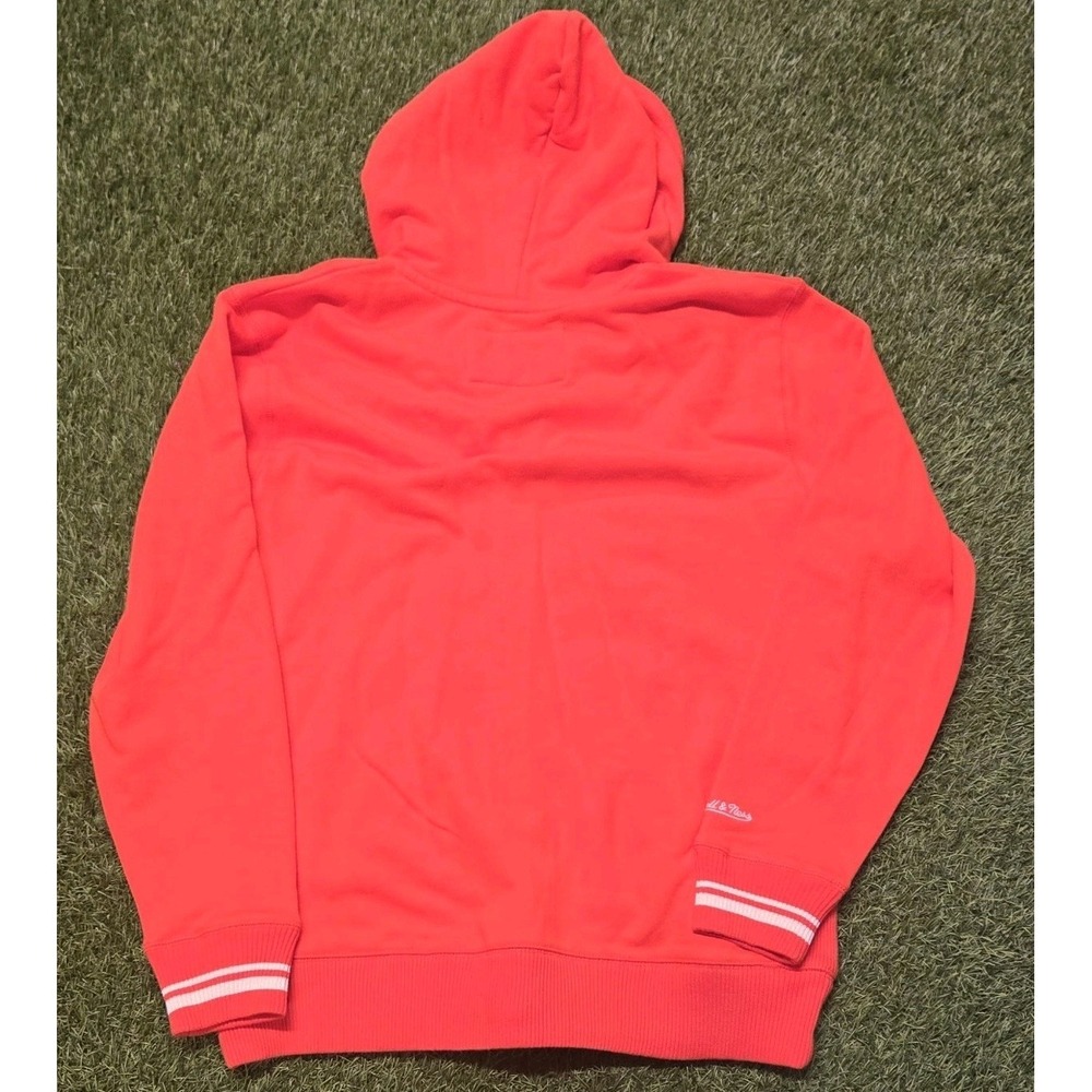 Mitchell & Ness Nostalgia Co. Full Zip Hoodie Mens XL Orange White Striped Retro - Picture 4 of 7